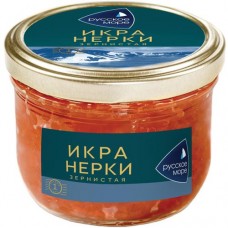 Икра нерки Русское море зернистая, 210г в магазинах Перекресток