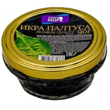 Икра палтуса чёрного Лунское Море солёная непастеризованная, 90г в магазинах Перекресток
