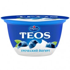 Йогурт Teos Греческий Черника 2%, 140г в магазинах Перекресток