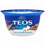 Йогурт Teos Греческий Злаки с клетчаткой льна 2%, 140г