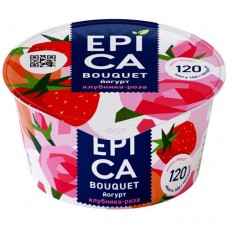 Йогурт Epica Bouquet клубника-роза 4.8%, 130г в магазинах Перекресток