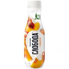 Биойогурт Слобода персик 2%, 260мл в магазинах Перекресток