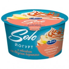 Йогурт Экомилк Соло с яблоком и со вкусом карамели 4.2%, 130г в магазинах Перекресток