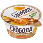 Биойогурт Слобода мюсли с яблоко мандарин и орехи обогащенный лактобактериями 5%, 130г