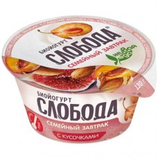 Биойогурт Слобода с инжиром сливой и миндалем 5%,130г в магазинах Перекресток