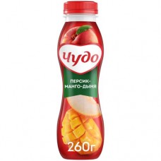 Йогурт фруктовый Чудо персик-манго-дыня 1.9%, 260мл в магазинах Перекресток