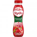Йогурт питьевой Чудо клубника-пломбир-миндаль 1.9%, 260г