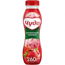 Йогурт питьевой Чудо клубника-пломбир-миндаль 1.9%, 260г в магазинах Перекресток