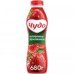Йогурт фруктовый Чудо клубника-земляника 1.9%, 680мл