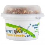 Йогурт с лимоном и имбирём и запечённой смесью Гранола с изюмом 2.7-3.5% Зелёная Линия, 190г