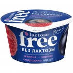 Йогурт Viola free малина-черная смородина безлактозный с наполнителем 2.7%, 180г