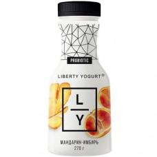 Биойогурт Liberty Yogurt с мандарином куркумой имбирем питьевой с лактобактериями 2%, 270мл в магазинах Перекресток