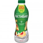 Биойогурт Актибио с персиком обогащенный бифидобактериями 1.5%, 870мл