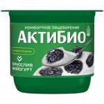 Биойогурт Актибио с черносливом обогащенный бифидобактериями 2.9%, 130г