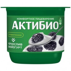 Биойогурт Актибио с черносливом обогащенный бифидобактериями 2.9%, 130г в магазинах Перекресток