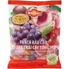 Желе New Choice ассорти с ароматом маракуйи вишни персика и винограда, 300г в магазинах Перекресток