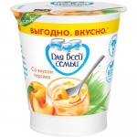 Продукт йогуртный Для Всей Семьи со вкусом персика 1%, 290г
