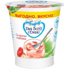 Продукт йогуртный Для Всей Семьи со вкусом клубники 1%, 290г в магазинах Перекресток