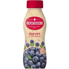 Йогурт Вкуснотеево с черникой 2%, 280мл в магазинах Перекресток