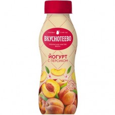 Йогурт Вкуснотеево с персиком 2%, 280мл в магазинах Перекресток