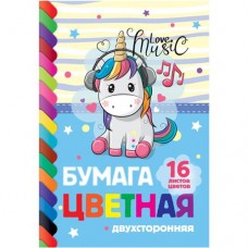 Бумага цветная Hatber двусторонняя, 16 листов в магазинах Перекресток