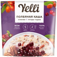 Каша полбяная Yelli Клюква & Ягоды Годжи быстрого приготовления, 60г в магазинах Перекресток