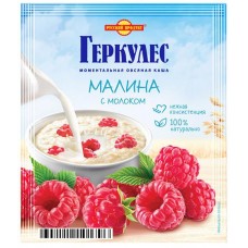 Каша овсяная Русский Продукт Геркулес с малиной и молоком, 35г в магазинах Перекресток