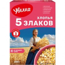 Хлопья Увелка тонкие 5 злаков, 350г в магазинах Перекресток