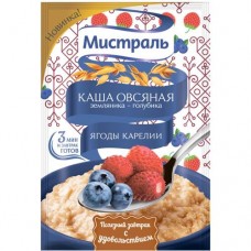 Каша Мистраль Земляника-Голубика овсяная быстрого приготовление, 40г в магазинах Перекресток