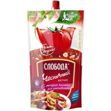 Кетчуп Слобода Чесночный, 320г в магазинах Перекресток