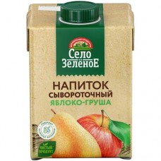 Напиток сывороточный Село Зелёное с соком яблоко-груша 0%, 500мл в магазинах Перекресток