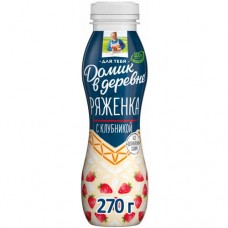 Ряженка Домик в деревне Клубника 2.1%, 270мл в магазинах Перекресток