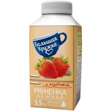 Ряженка Большая Кружка клубника 3.5%, 280мл в магазинах Перекресток