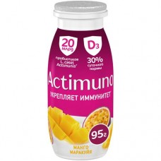 Напиток кисломолочный Actimuno с манго маракуйей и цинком 1.5%, 95мл в магазинах Перекресток