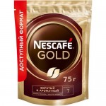 Кофе Nescafé Gold натуральный растворимый с добавлением молотого, 75г Кофе Nescafé Gold натуральный растворимый с добавлением молотого, 75г