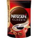 Кофе Nescafe Classic растворимый с добавлением молотого, 190г Кофе Nescafe Classic растворимый с добавлением молотого, 190г