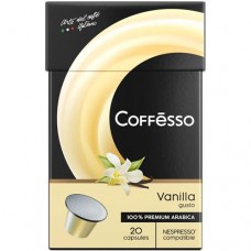 Кофе в капсулах Coffesso Aroma Vanilla жаренный молотый со вкусом и ароматом ванили Nespresso, 20х5г в магазинах Перекресток