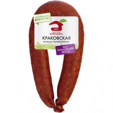 Колбаса полукопчёная МД Бородина Краковская, 400г в магазинах Перекресток