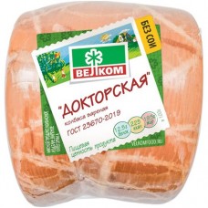 Колбаса варёная Велком Докторская высший сорт в магазинах Перекресток