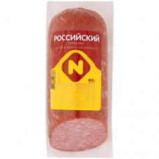Сервелат варёно-копчёный Останкино Российский, 420г в магазинах Перекресток