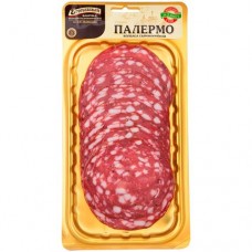 Колбаса сырокопчёная Егорьевская КГФ Палермо в нарезке, 100г в магазинах Перекресток