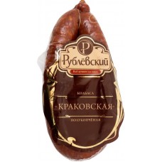Колбаса полукопчёная Рублевский Краковская категория Б, 350г в магазинах Перекресток