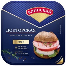 Колбаса варёная Клинский Докторская, 190г в магазинах Перекресток