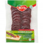 Колбаса сырокопчёная Эколь Говяжья халяль в нарезке, 150г