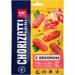 Колбаски сырокопчёные Мясницкий ряд Чоризотти мини с беконом полусухие, 70г