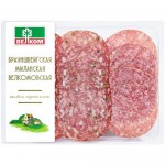 Колбаса сырокопчёная Велком Велкомовская-брауншвейгская-миланская полусухая в нарезке, 150г