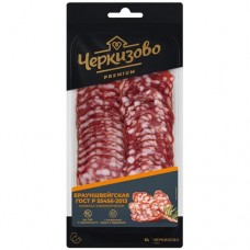 Колбаса сырокопчёная Черкизово Брауншвейгская полусухая категория А, 85г в магазинах Перекресток