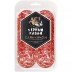 Колбаса сырокопчёная Чёрный Кабан Сальчичон нарезка, 95г