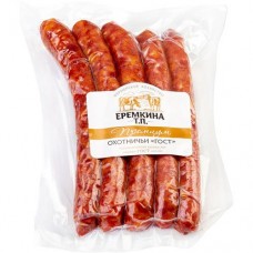 Колбаски Еремкина Т.П. Охотничьи изделие полукопченое категории В в магазинах Перекресток