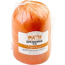 Колбаса Еремкина Т.П. Докторская изделие вареное категории А в целлофановой оболочке в магазинах Перекресток